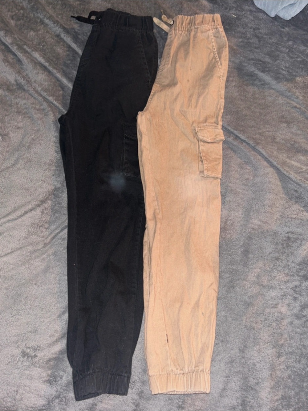 Steve’s Kids Cargo Jogger Pants - Black and Tan